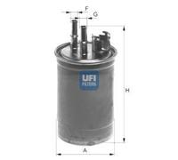 Filtro carburante UFI 24.409.00 FORD FOCUS (DAW, DBW) 1.8 Turbo DI / TDDi