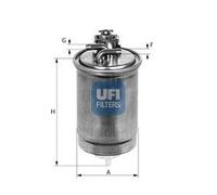 Filtro carburante UFI 24.425.00 AUDI A2 (8Z0) 1.4 TDI