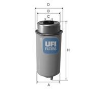 Filtro carburante UFI 24.456.00 per FORD TRANSIT 2.4 TDE