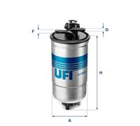 UFI Filters, Filtro Gasolio 24.440.00, Filtro Carburante per Ricambio, Adatto ad Auto, Applicabile su Diversi Modelli come Seat Leon, Toledo