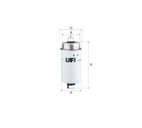 Filtro carburante UFI 2445700 per FORD