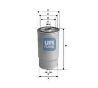 Filtro carburante UFI 2446000 per HYUNDAI