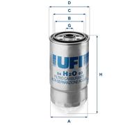 Filtro carburante UFI 24H2O03 per FIAT