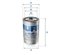Filtro carburante UFI 24H2O08 per CHRYSLER