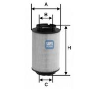 UFI Filters, Filtro Gasolio 26.014.00, Filtro Carburante per Ricambio, Adatto ad Auto, Applicabile su Diversi Modelli come Audi, Seat, Skoda e Volkswagen