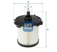 2607400 UFI FILTRO CARBURANTE PER FORD TRANSIT MK6 V362 V363 TOURNEO