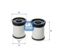Filtro carburante UFI 2604700 per GENERAL MOTORS OPEL