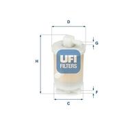 Filtro Carburante Ufi 31.017.01 per Lombardini