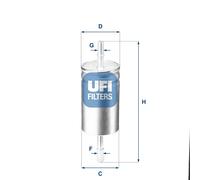 Filtro carburante UFI 3184200 per FORD MAZDA VOLVO