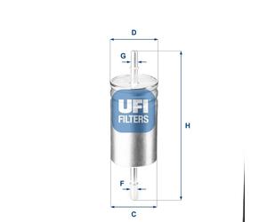 Filtro carburante UFI 3184200 per FORD MAZDA VOLVO