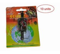 Filtro Carburante Universale In Linea In Metallo Anodizzato Nero 10 Pezzi