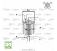 Filtro Carburante Valeo Benzina per MERCEDES CLASSE V 280 200 A 210 190 160 140