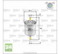 Filtro Carburante Valeo Benzina per VOLVO XC90 XC70 V70 V40 S80 S60 S40 C70