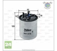 Filtro Carburante Valeo Gasolio per MERCEDES SPRINTER 413 411 408 313 311 308 2