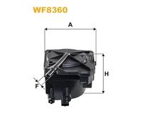 Filtro carburante WIX FILTERS WF8360 per PEUGEOT 207 1.6 HDi