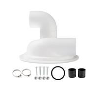 Filtro ciclone filtro polvere con gomito DIY plastica ciclone separatore coperchio bianco, 197 mm