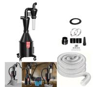 Filtro ciclone raccogli polvere 2 in 1, puede essere montato a parete o utilizzato come secchio con ruote, separatore multifunzionale per aspirapolvere a ciclone