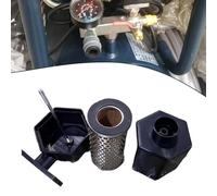 Filtro compressore d'aria con silenziatore di riduzione del rumore per compressori d'aria bicilindrici esagonali 2090 - struttura in plastica e metallo, nero