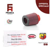 Filtro Conico BMC Fbtw100-200c Imbocco 100mm Con Testa In Carbonio Universale