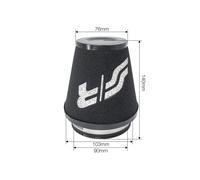 Simoni Racing Filtro aria auto conico FSR/UM Universale con adattatori Spugna nera