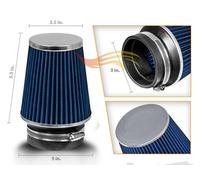 FILTRO Cono Di Aspirazione D'aria Fredda Blu 3" Pollici