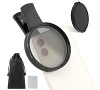 Filtro CPL a clip da 67 mm per tutti gli smartphone, obiettivo polarizzatore universale per fotocamera del telefono, kit di filtri per telefono portatile con copriobiettivo e custodia (colore: nero)