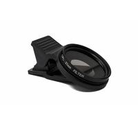 Filtro CPL obiettivo 37 mm con clip per smartphone in nero