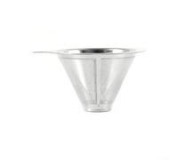 Filtro da caffè in acciaio inox per contenitori a cono gocciolatore riutilizzabile, design a rete per versare sopra la birra a casa o in viaggio (L)