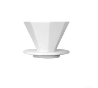 Filtro da caffè in ceramica riutilizzabile ottagonale Pour Over Dripper per sacchetti Melitta - Estrazione a spirale Nero S (Bianco S)
