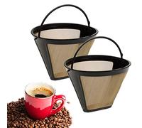 Filtro da caffè in oro di ricambio riutilizzabile permanente # 4 cono filtro da caffè compatibile per macchina da caffè Cuisinart confezione da 2 pezzi