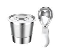 Filtro da caffè riutilizzabile, accessori filtranti in acciaio inox, filtro per caffè domestico con cucchiaio dosatore da 30 ml, per ufficio, appartamento, aziende, campeggio, tempo libero, casa