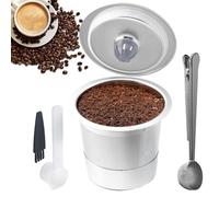 Filtro da caffè riutilizzabile, in acciaio, accessorio riutilizzabile per tazza filtrante, lavabile in lavastoviglie per appartamenti, dormitori, uso domestico