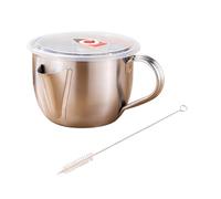 Filtro da cucina in acciaio ad alta efficienza con manico e coperchio spazzola inclusa zuppa grassi separatore ciotola per cucina domestica