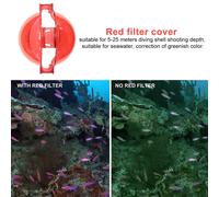 Filtro da Immersione per Custodia Subacquea X3, Correzione del Colore Nelle Immersioni Subacquee, Snorkeling e Video di Foto Subacquee, Rosso