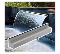 Filtro da parete per laghetto e cascata per versamenti da 213,4 cm a 20,3 cm, flusso d'acqua per lacaping spa, laghetto, patio e fontana della piscina, argento, 132,1 cm