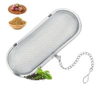 Filtro Da Tè E Filtro Per Spezie Inox, Cestelli Per Infusiera Per Tisane, Maglia Fine Con Gancio Catena, Rettangolare 110x45x45mm, Ideale Per Tè Sfuso, Spezie, Cucina E Uso Domestico