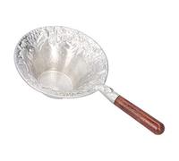 Filtro da Tè Stile Giapponese Infusore di Foglie di Tè Fatto a Mano con Manico in Latta e Legno Fori Fini Strumento per Tè Accessorio per Set da Tè