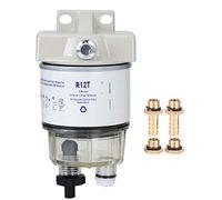 Filtro del carburante per barca, separatore di acqua combustibile da 10 micron, 30 GPH R12T, rotazione marina, filtro del carburante in plastica, separatore d'acqua adatto per petroliere motoscafi con