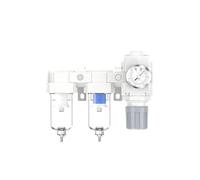 Filtro del compressore d'aria NPT a doppio stadio di filtraggio, separatore semi-automatico di olio e acqua, sistema di essiccazione dell'aria di scarico, regolatore pneumatico dell'aria(FFCW5-10D)