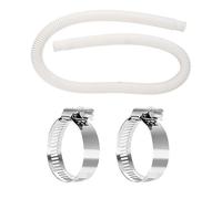 Filtro del filtro piscina tubo di sostituzione della piscina 150 cm con 2 morsetti per 2 pezzi Adattatore set al di fuori del terreno durevole leggero flessibile per le piscine che mantengono la puliz