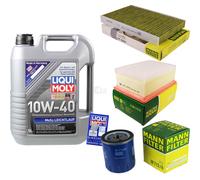 FILTRO DEL KIT DI ISPEZIONE LIQUI MOLY OLIO 5L 10W-40 per Peugeot 307 CC 3B 2.0