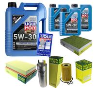 FILTRO DEL KIT DI ISPEZIONE LIQUI MOLY OLIO 8L 5W-30 per VW Transporter Autobus