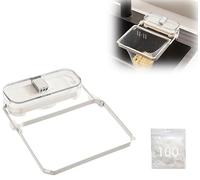 Filtro del lavandino della tazza di aspirazione, Cesto del filtro di scarico del lavello per rifiuti alimentari,Rack riutilizzabile del filtro del lavello con 100 sac (White+100 Filter Bags)
