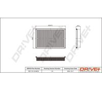 Filtro Dell' Aria Drve+ DP1110.10.0075 Per SEAT, SKODA, VW