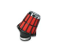 Filtro dell' aria MALOSSI E5, Nero/Rosso, 38 mm collegamento, lunga gekrümmt 30 °, per Leader vergaserkit
