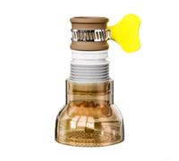 Filtro dell'acqua compatto per rubinetti cilindrici da 1,6 a 2,3 cm con dimensioni piegate ed estese per flessibilità (marrone)