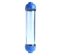 Filtro dell'acqua con alloggiamento trasparente con porte da 1/4" per pre-filtrazione dell'acqua e RO, adatto per vari mezzi filtranti per acquari, riscaldatori, termometri, ghiaia, sabbia