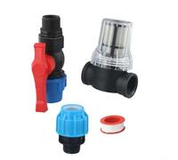 Filtro dell'acqua con connettore rapido per tubi in plastica da 20 mm, 25 mm, 32 mm, per sistema di irrigazione a goccia da giardino, con rete in acciaio inossidabile e per una facile pulizia (32 mm)