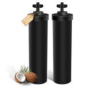 Filtro dell'acqua di ricambio compatibile con il sistema di filtraggio a gravità Berkey®, Black Elements filtri a carbone attivo compatibili con Travel, Large, Royal, serie Crown, confezione da 2