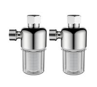 Filtro dell'acqua per doccia, riutilizzabile, in acciaio inox, per scaldabagno, WC, lavatrici (2 pezzi)